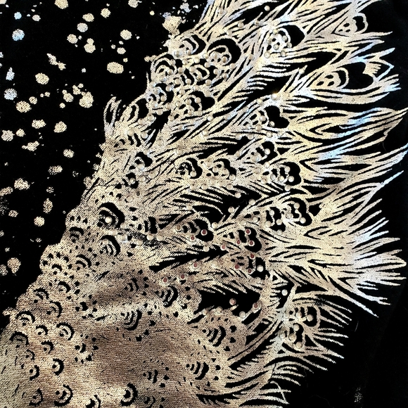 Express Black and Silver Graphic Tee, Size Medium - Picture 3 of 4